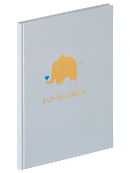 Tagebuch Baby Animal, blau, 20X28 cm