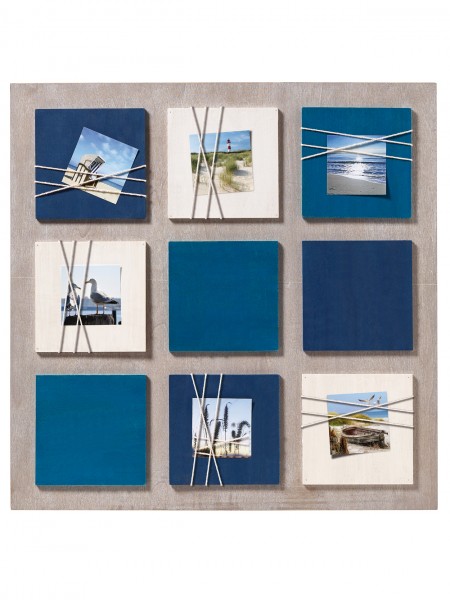 La Casa Galerierahmen blau, für 6 Fotos 8X8 cm