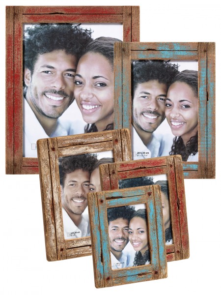 Dupla Portraitr., 10X15 cm, creme/blau